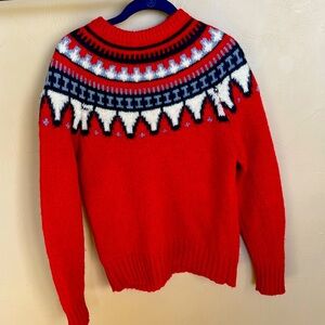 Women’s Woolrich Red Fair Isle Sweater- M